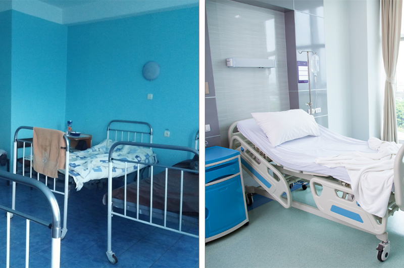 Comparando la escala y alcance de las instituciones de salud
